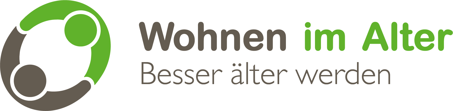 Logo Wohnen im Alter mit Slogan Besser &auml;lter werden